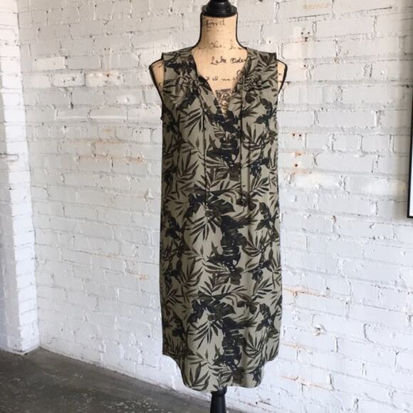 Old Navy sleeveless dress S Tall Palm leaves - Picture 1 of 8